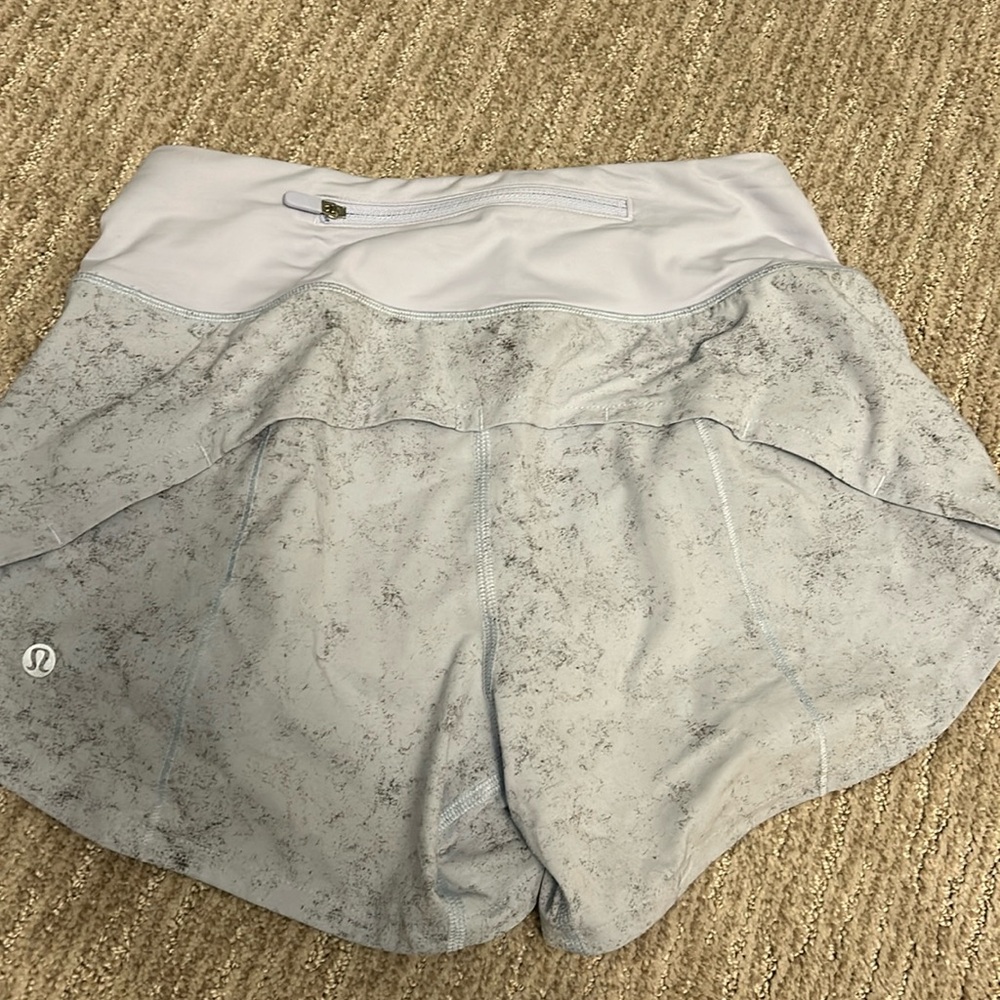 lululemon athletica Light Gray Marble Athletic Shorts